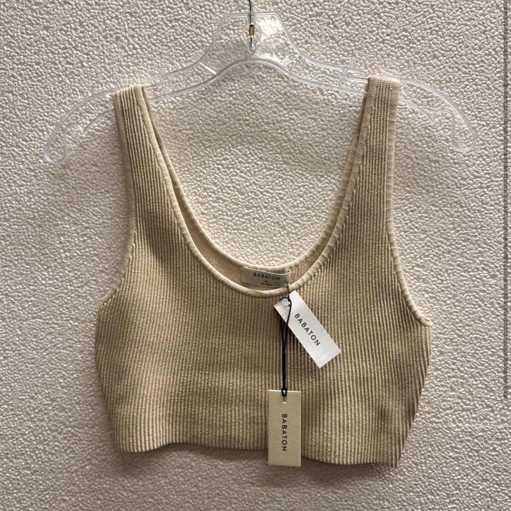 Brand New Sculpted Rib Cropped Tank, NWT!